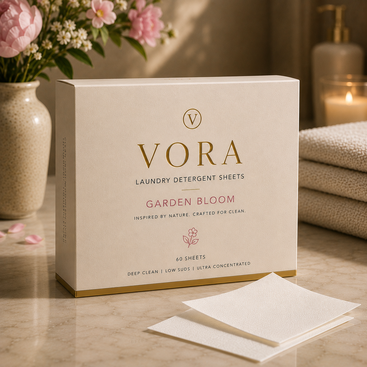 Garden Bloom Luxury Laundry Sheets – 60 Sheets | Floral & Elegant Scent